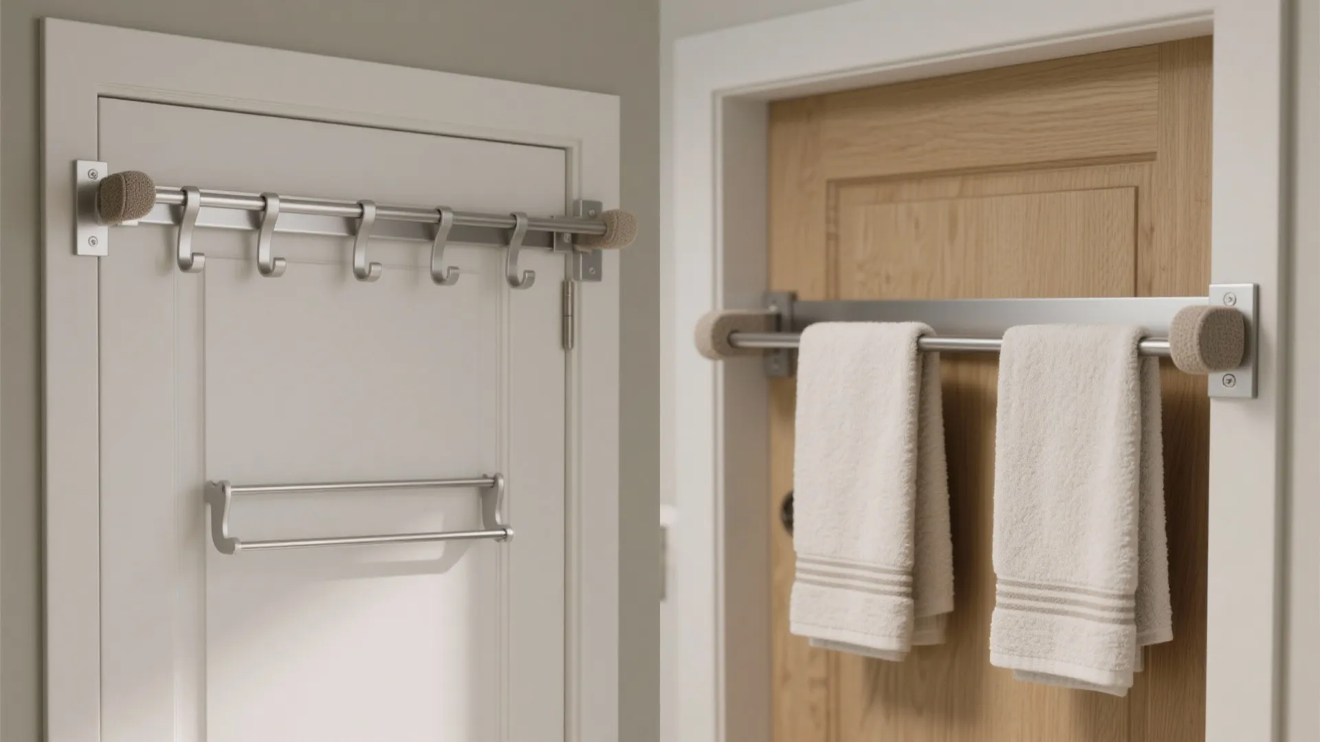 2) Over-door hanger that doubles as a drying rack