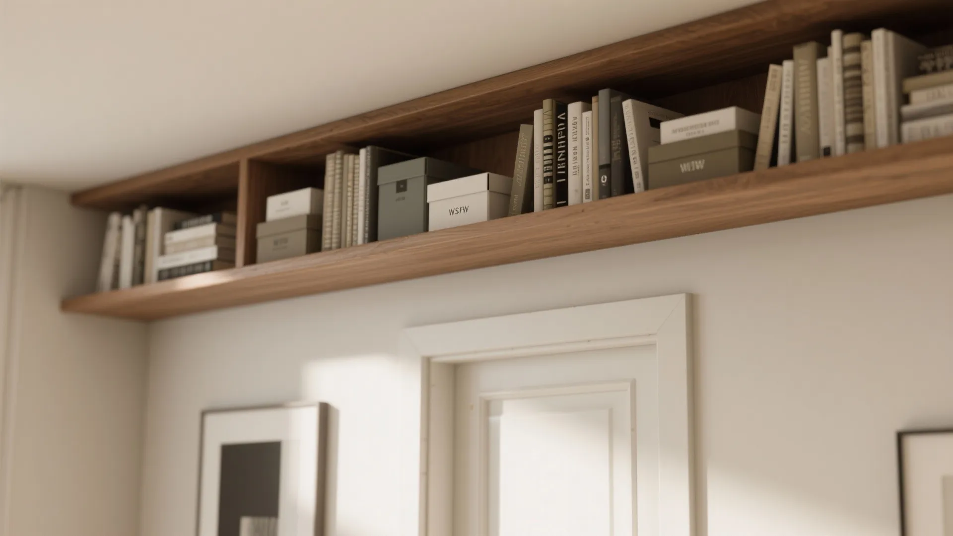 7. Vertical Shelving Above Doors