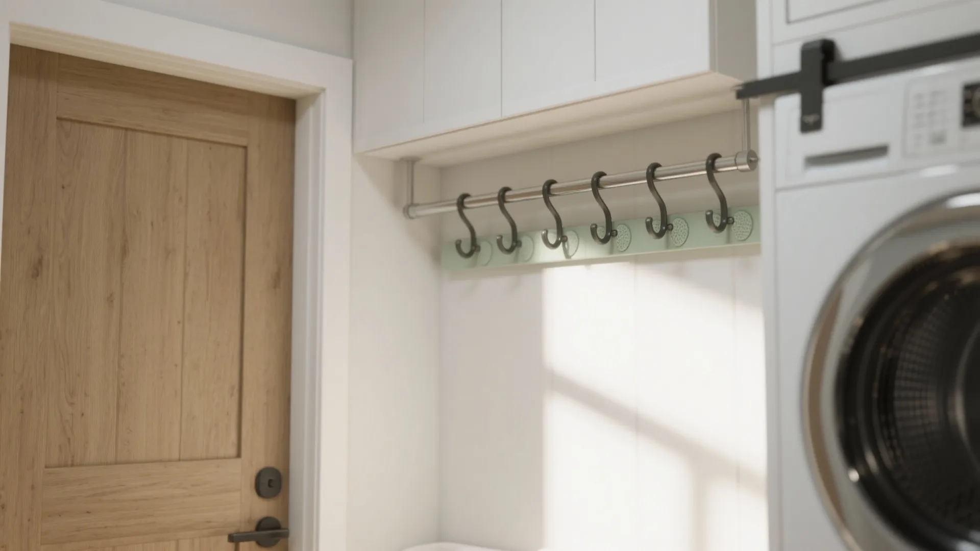 Idea 5: Over-door hangers and slim track systems