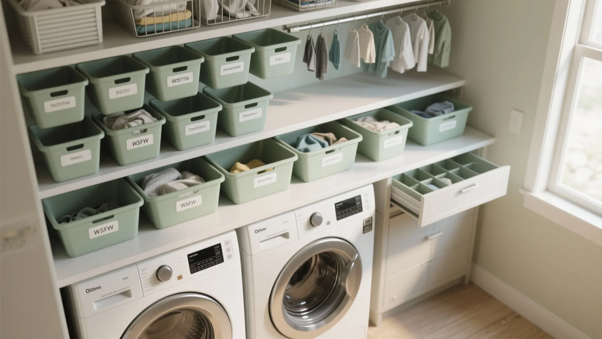 3. Over-the-dryer sorting stations