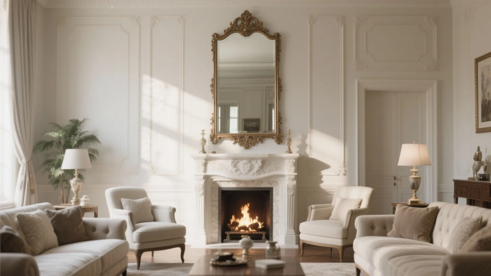 5. Over-Mantel Mirror for Added Height