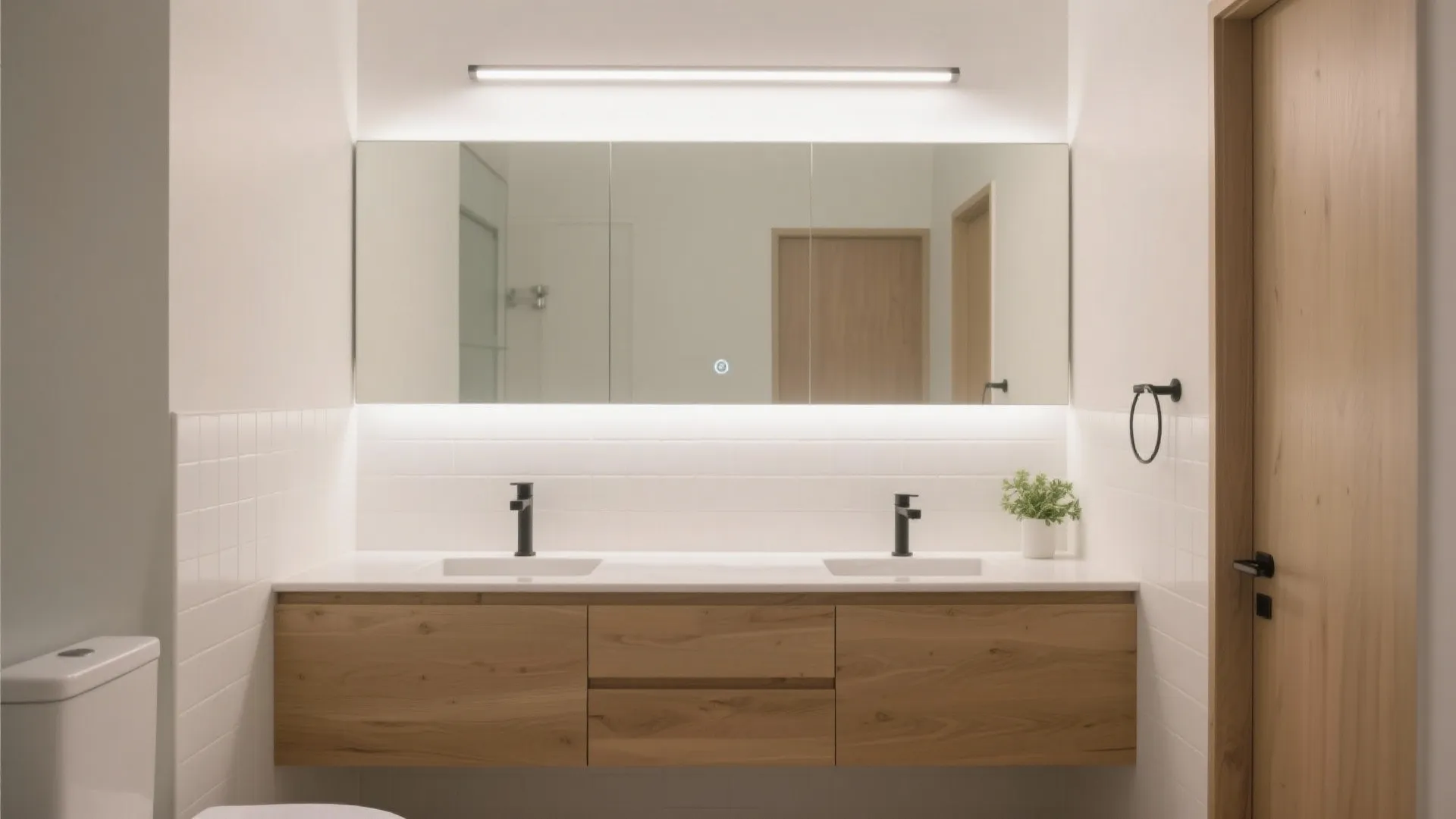 Over-mirror linear lights with high CRI