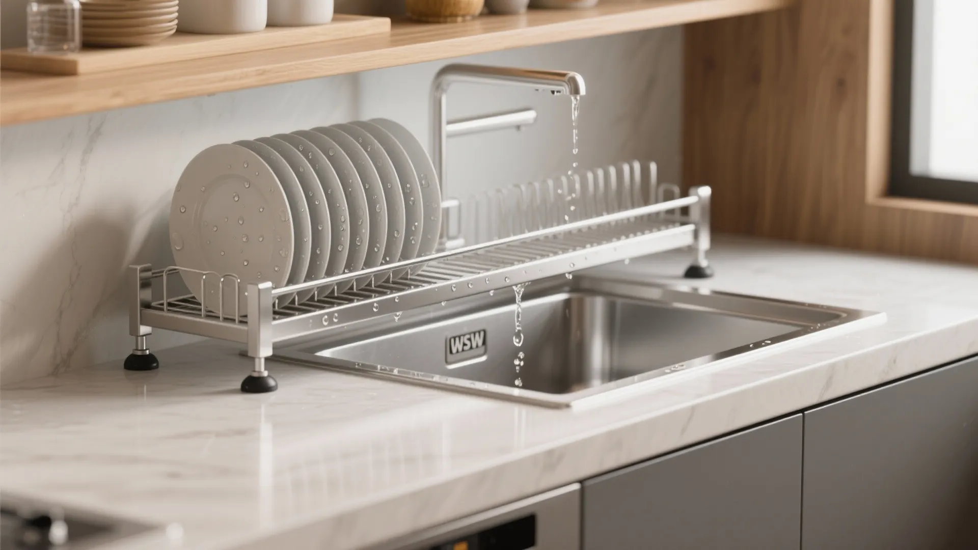 1. Over-the-sink slim shelf