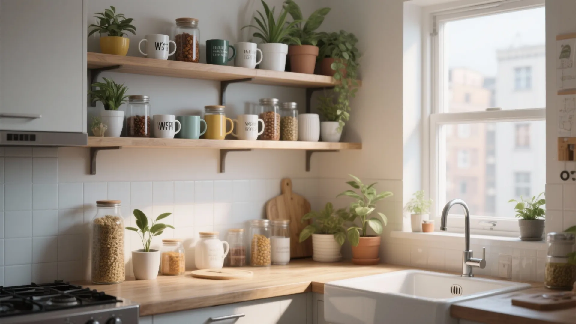 Idea 3: Over-the-sink shelving