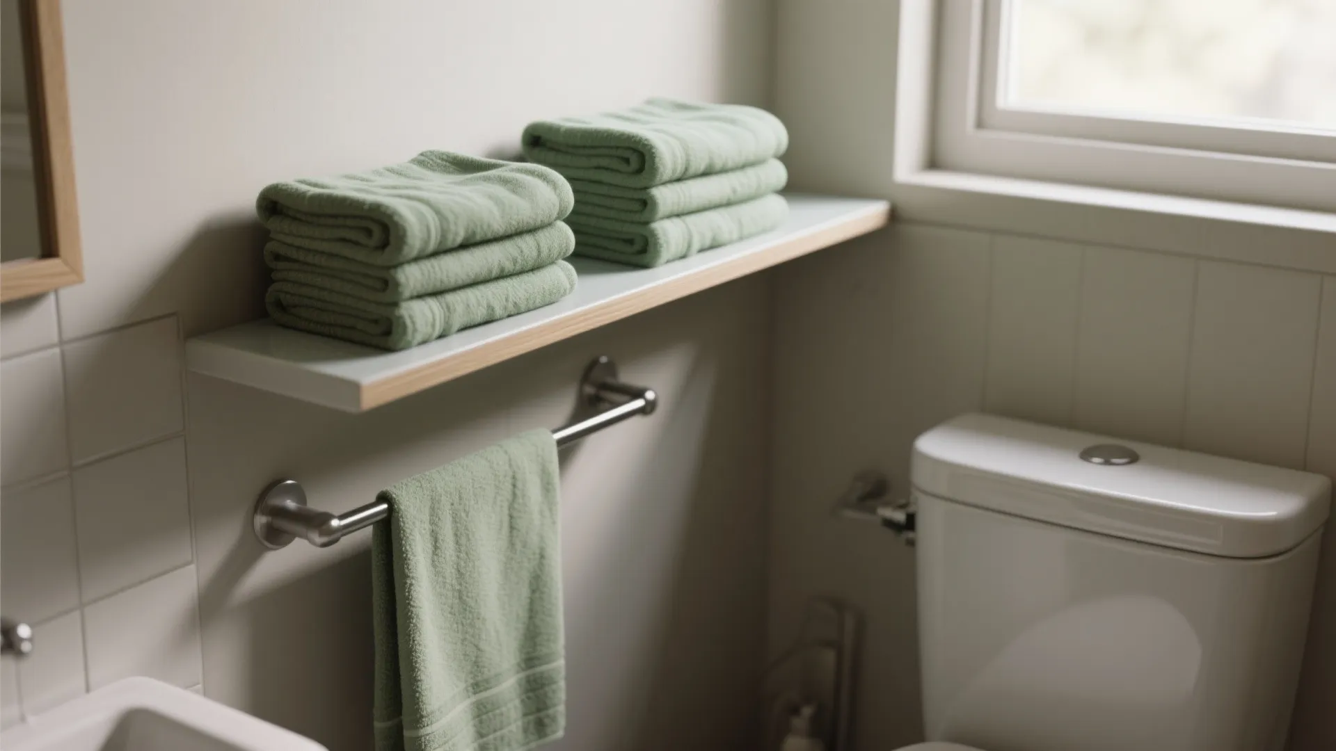 2. Over-the-toilet ledge or shelf