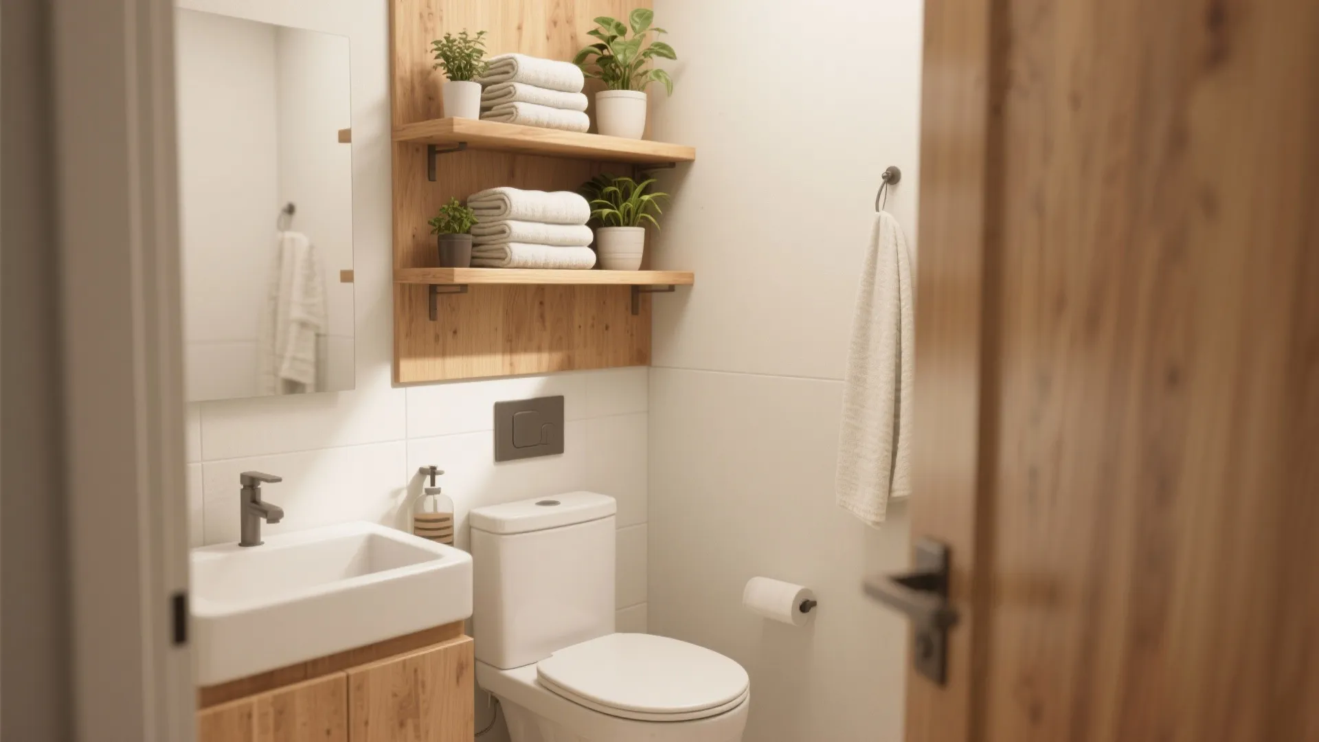 6. Over-the-Toilet Shelving