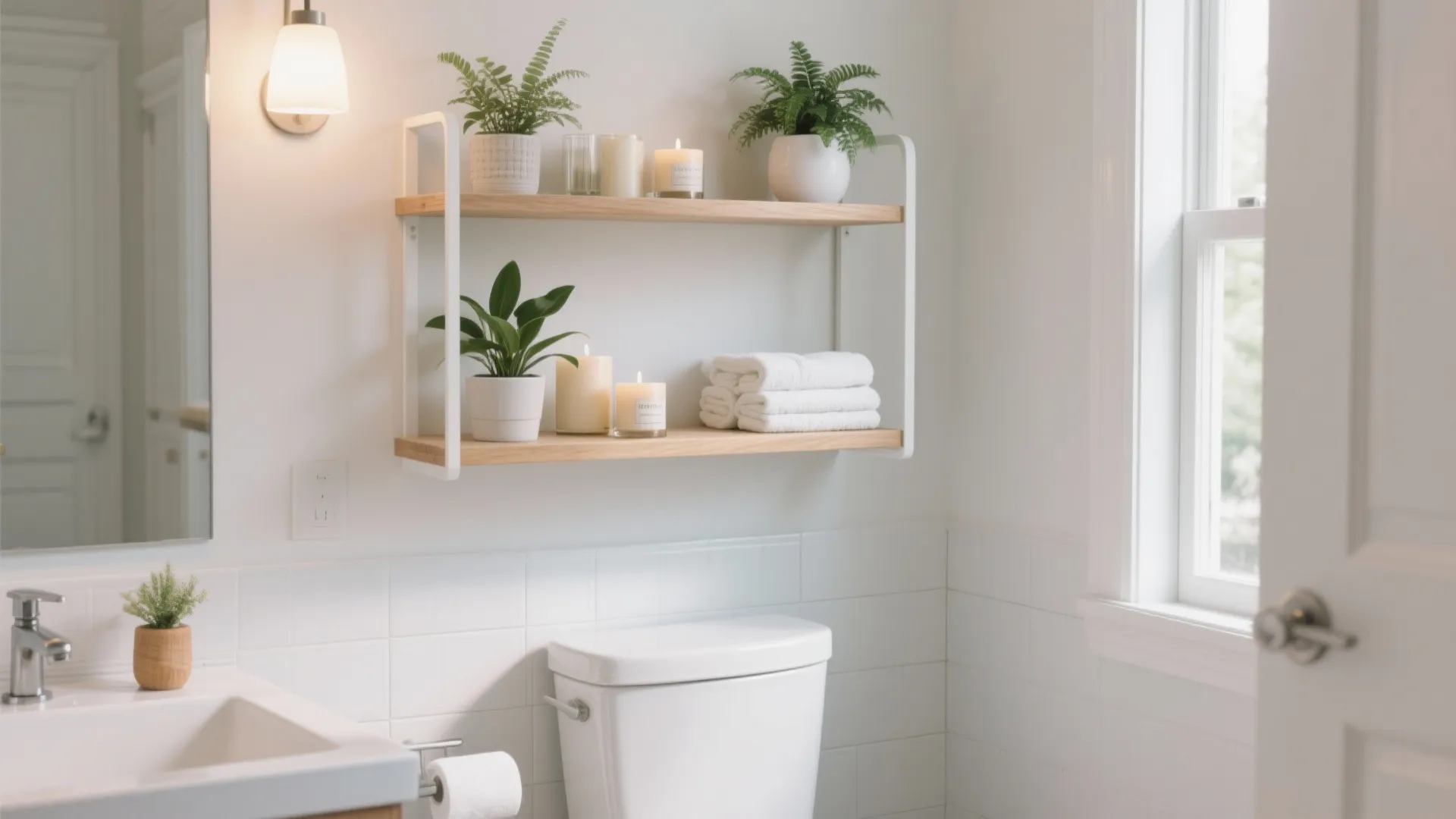 2. Over-the-toilet storage upgrades