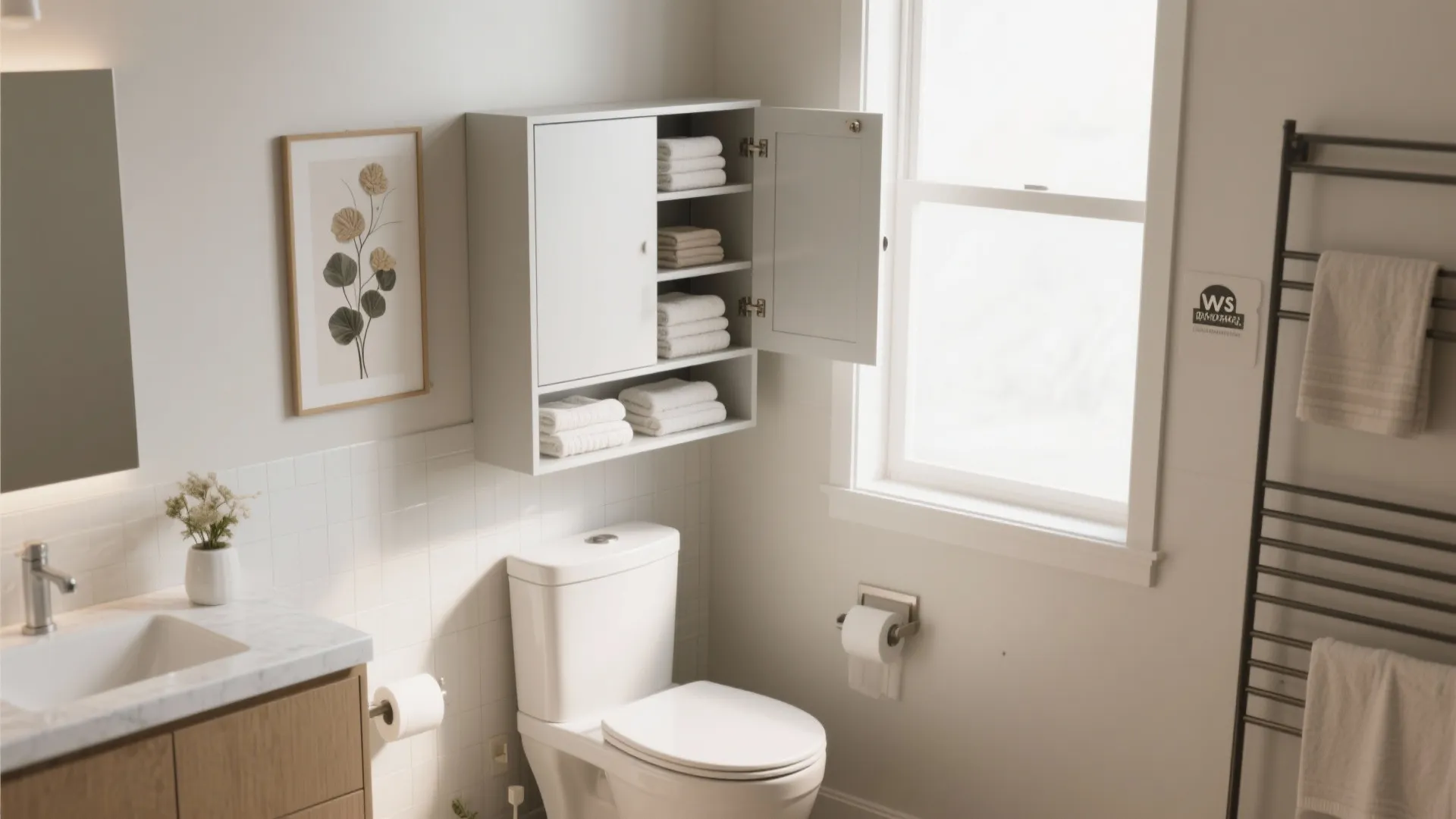 8. Over-Toilet Corner Storage
