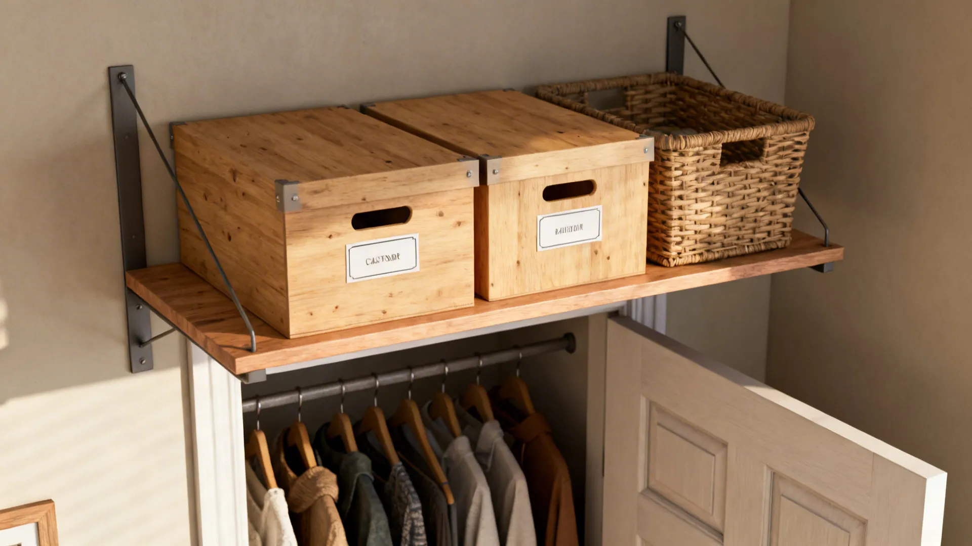 5. Over‑door shelving and above‑closet storage