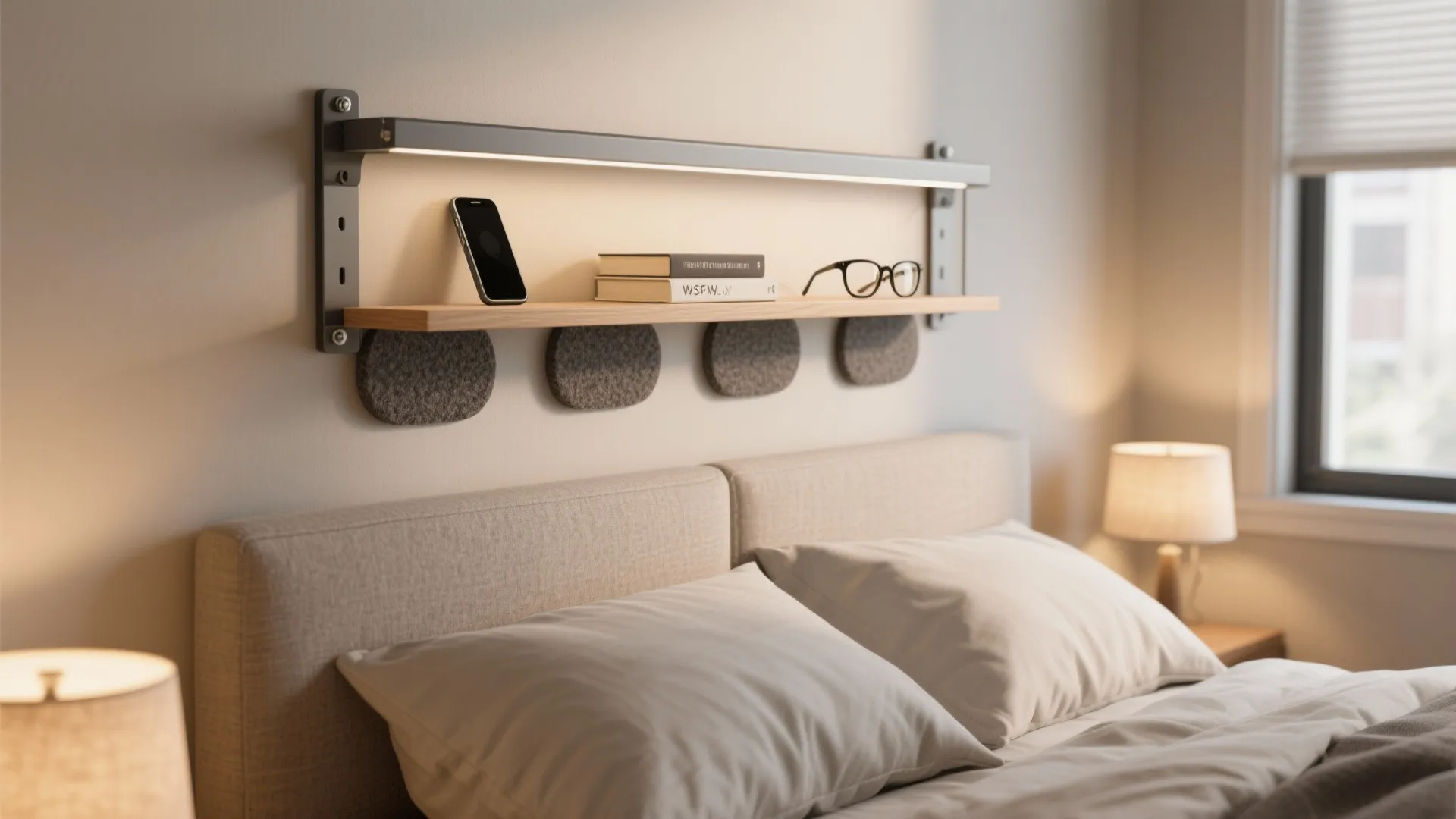 2. Over-the-door or clamp bedside shelf