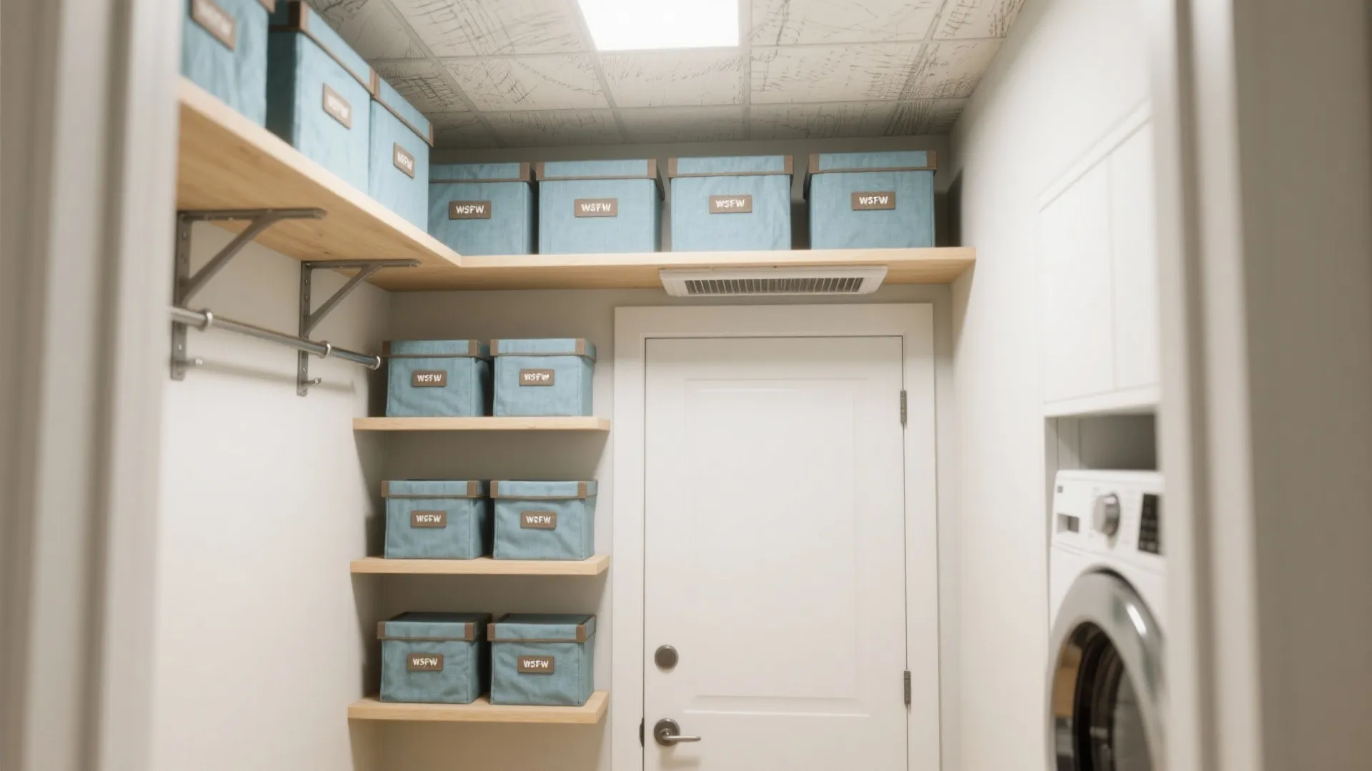 3. Over-door shelves and ceiling-high ledges