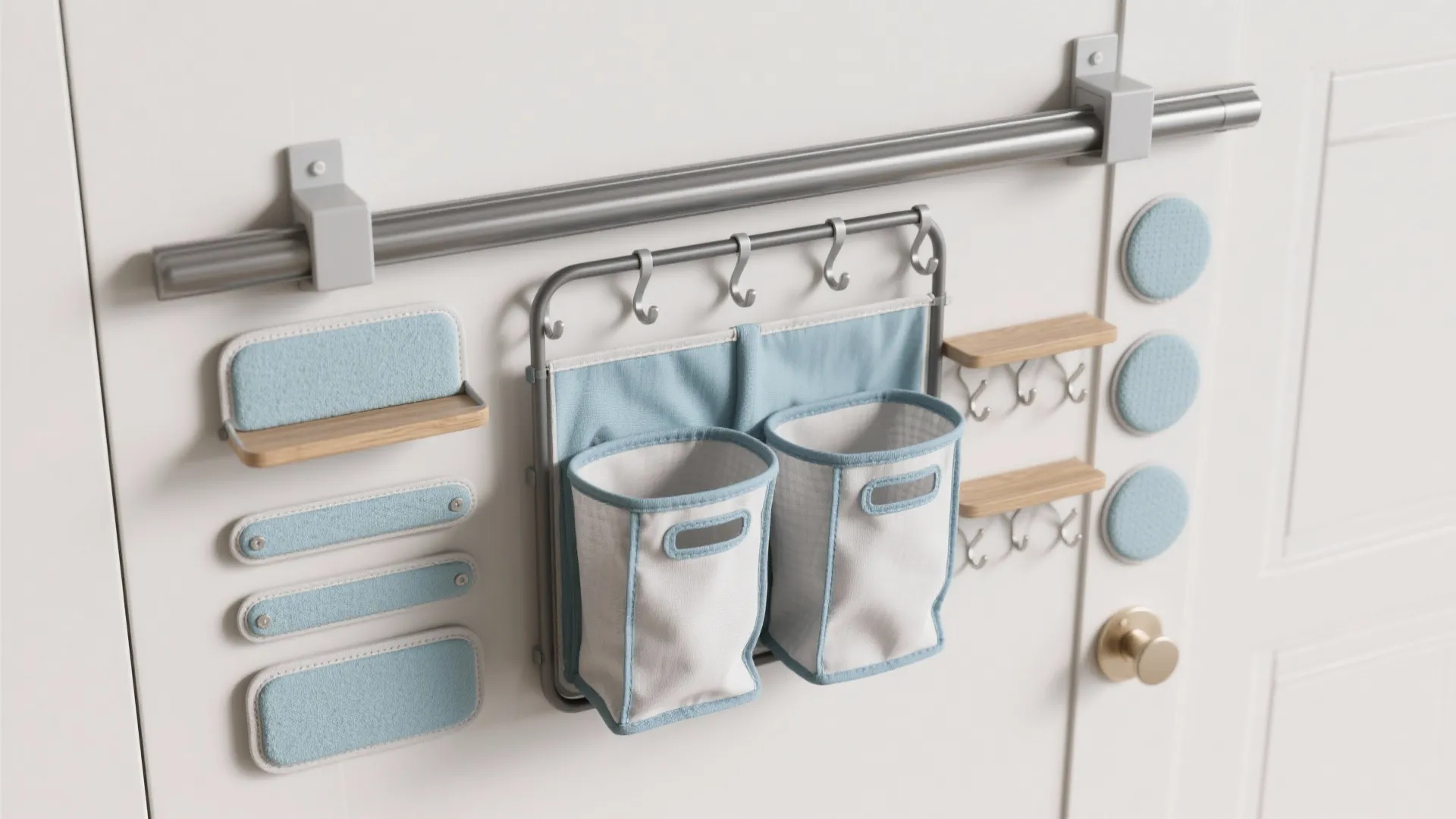 4. Over-the-Door Organizer with Built-In Hampers