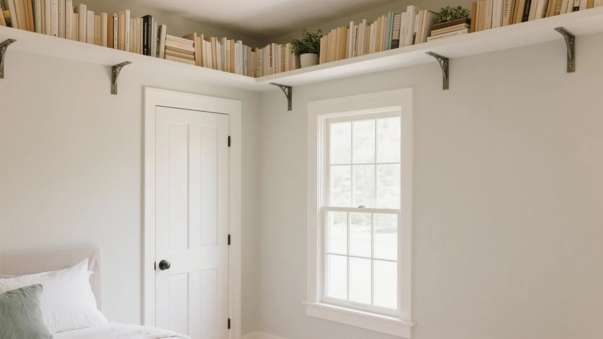 Over-door and window-surround shelving