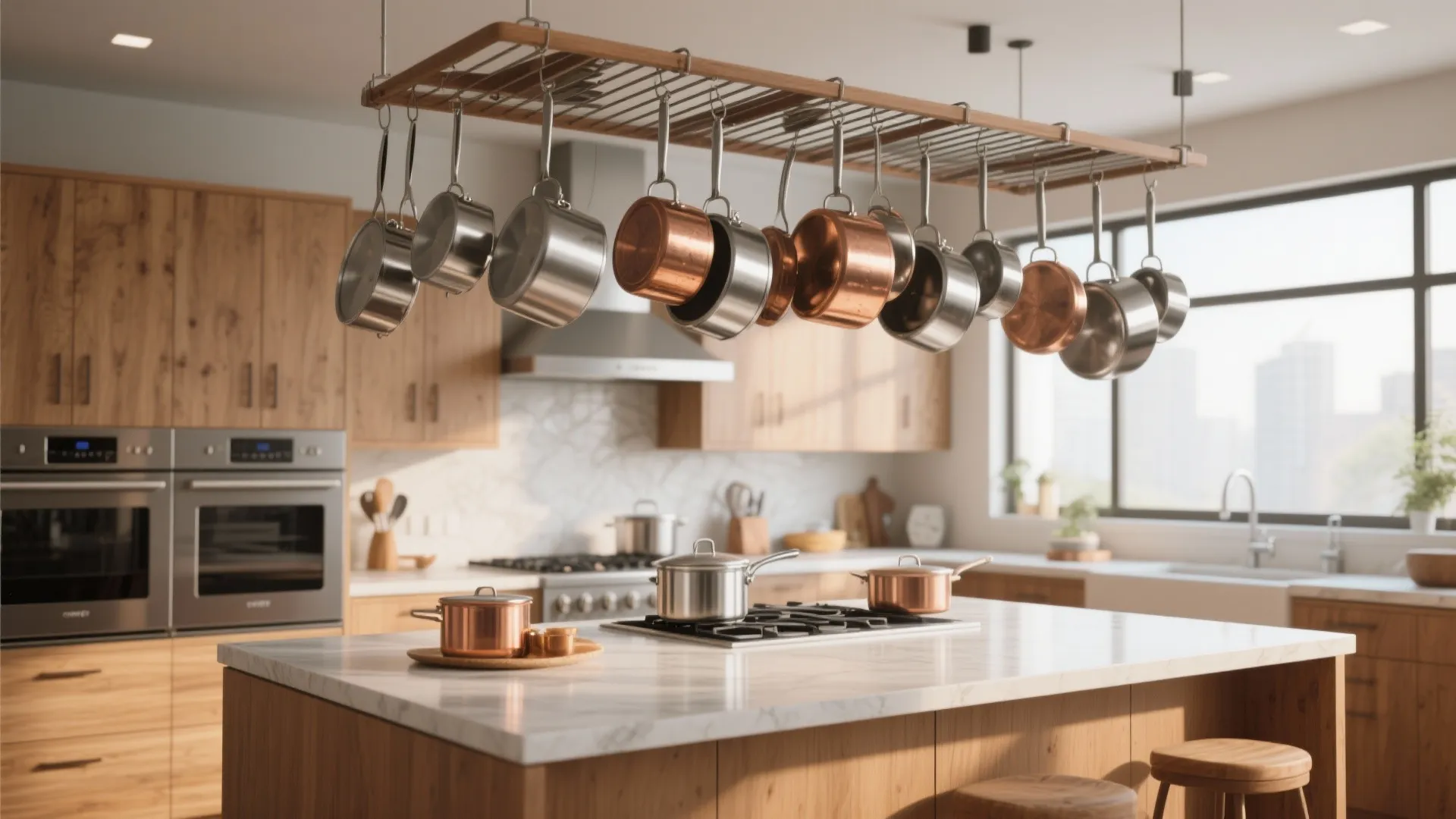 4. Overhead Pot Rack