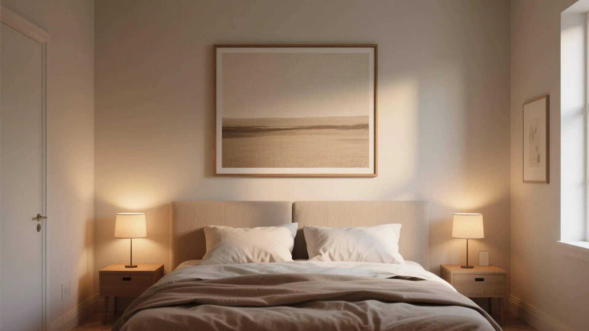 1. Oversized single canvas as the focal point