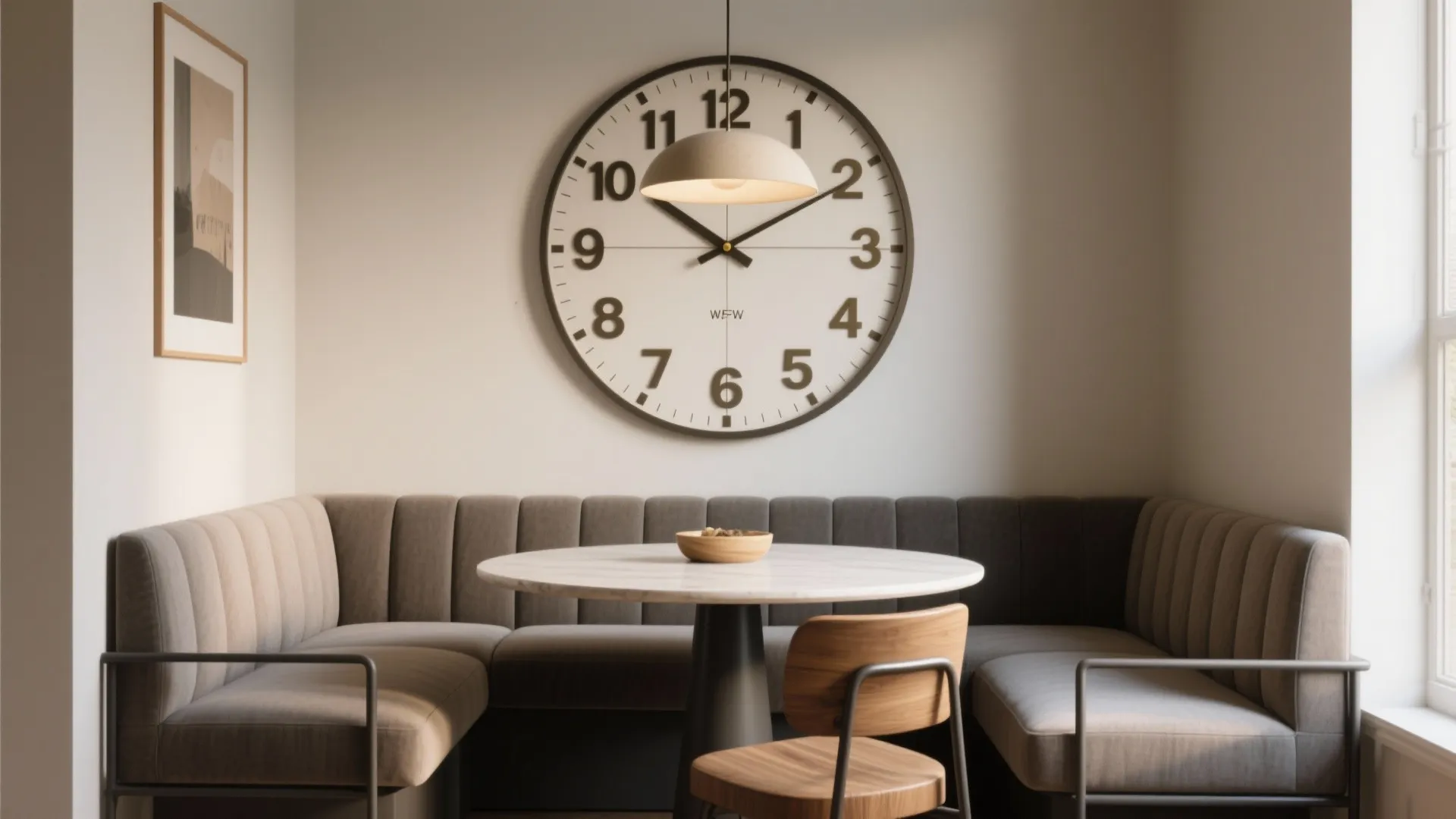 Oversized statement clock, perfectly scaled