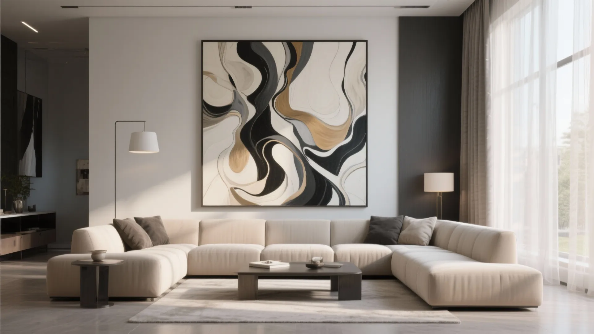 1. Oversized Abstract Painting