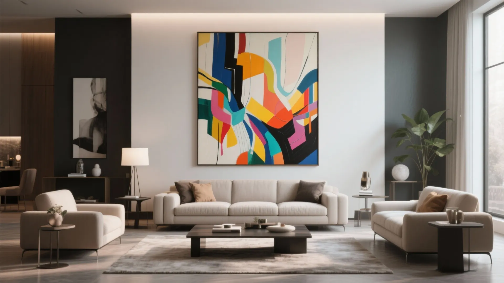 1. Oversized Abstract Art Pieces