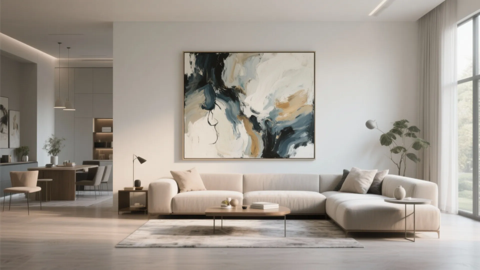 2. Oversized Statement Artwork