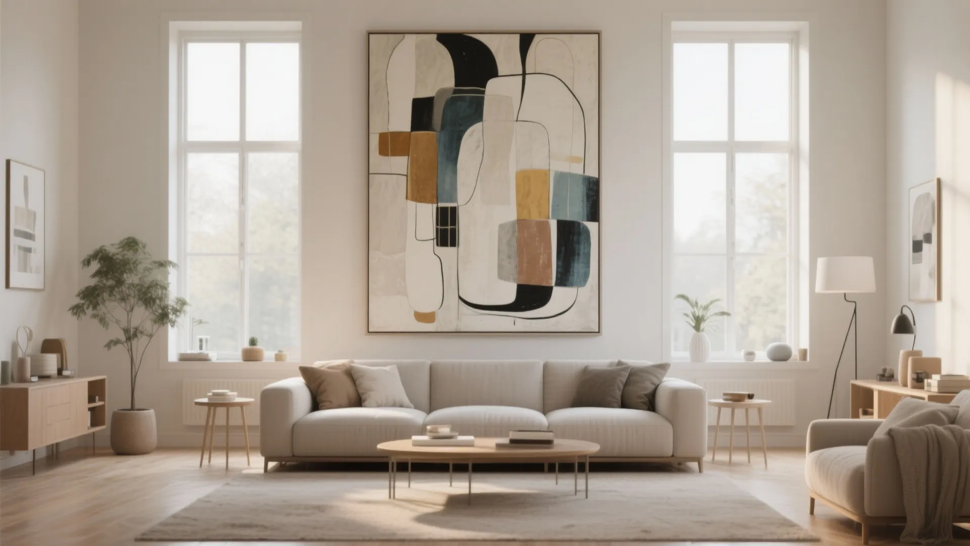 1. Oversized Abstract Canvas