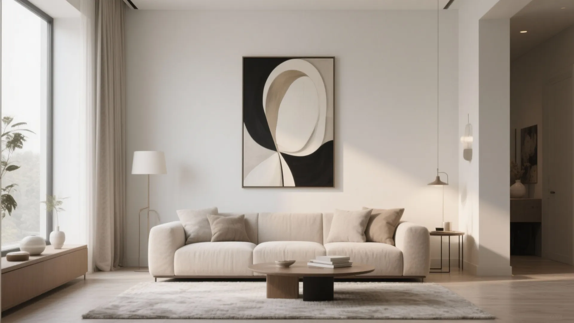 7. Oversized Art as a Focal Point