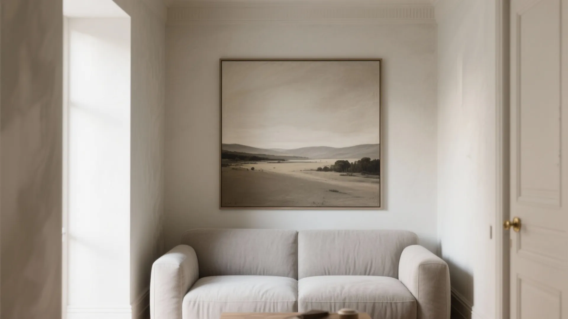 Oversized Statement Art in Compact Rooms