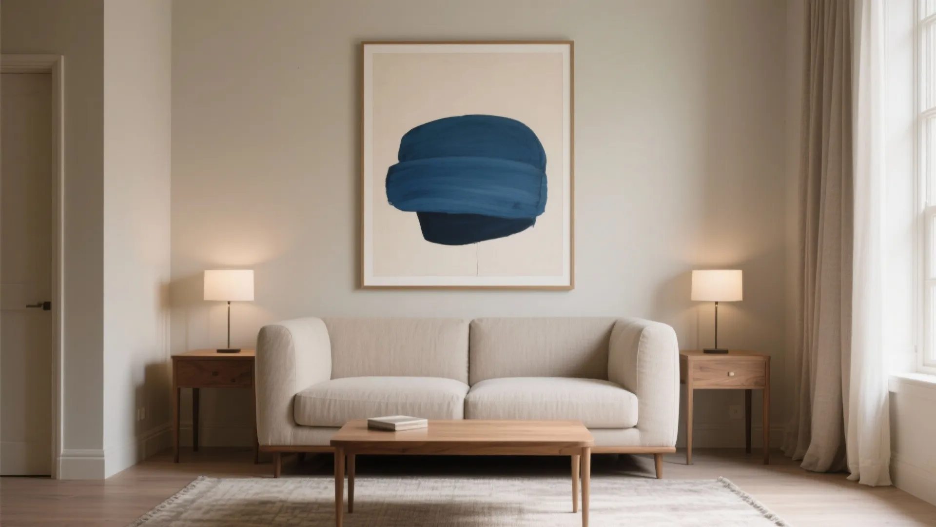 Curated art: oversized focal or gallery grid