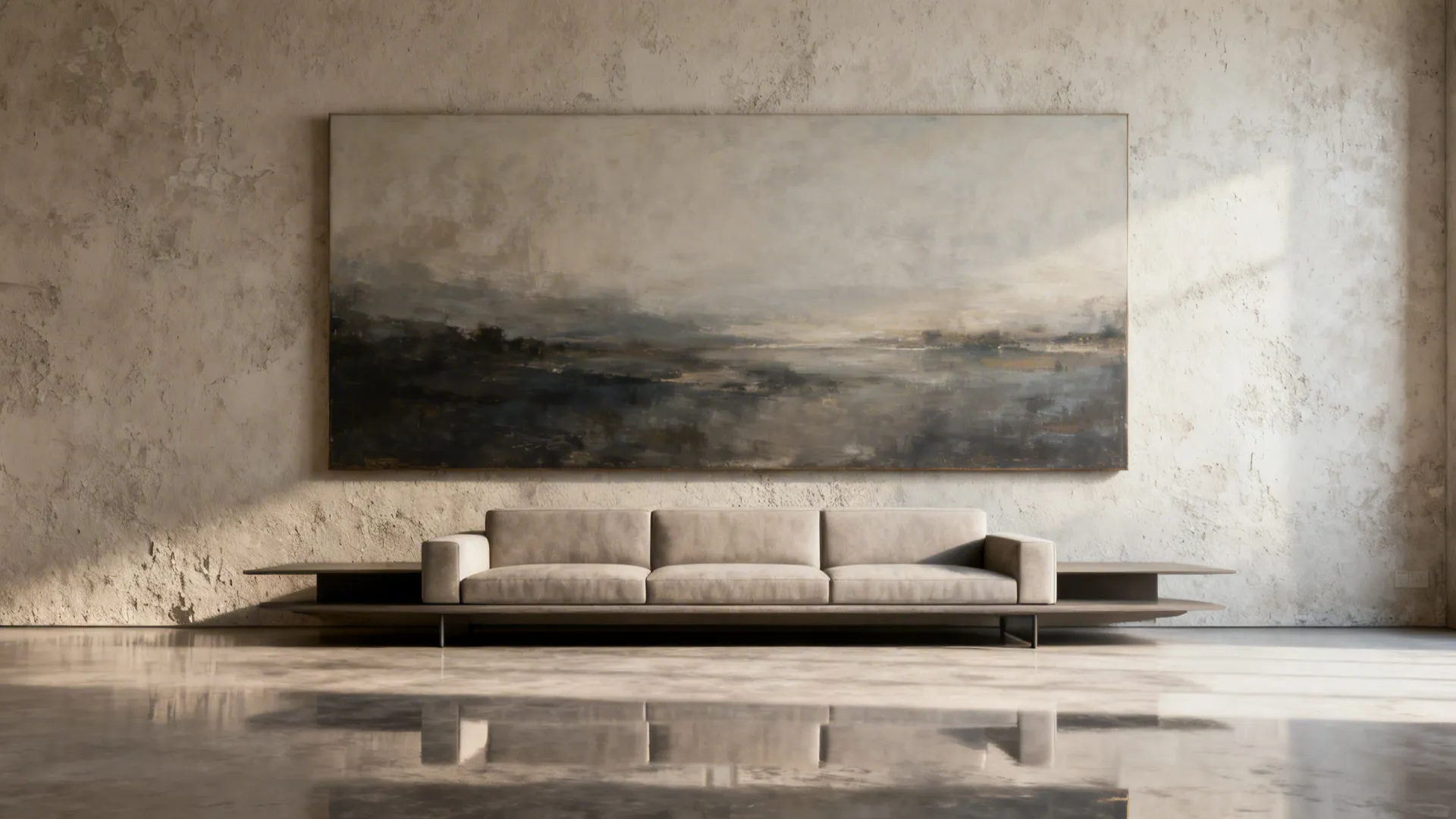 2. Oversized artwork or single focal piece