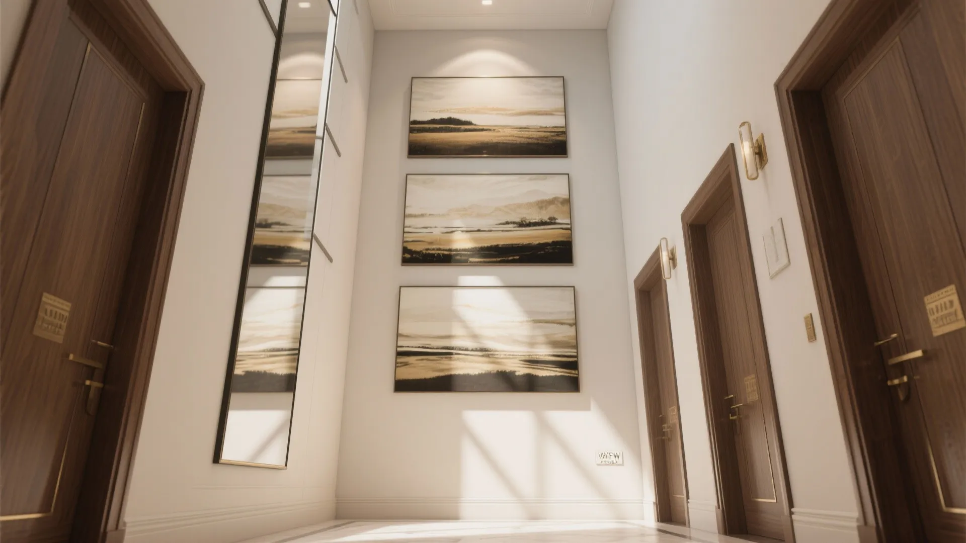 2. Oversized Art or Mirrors