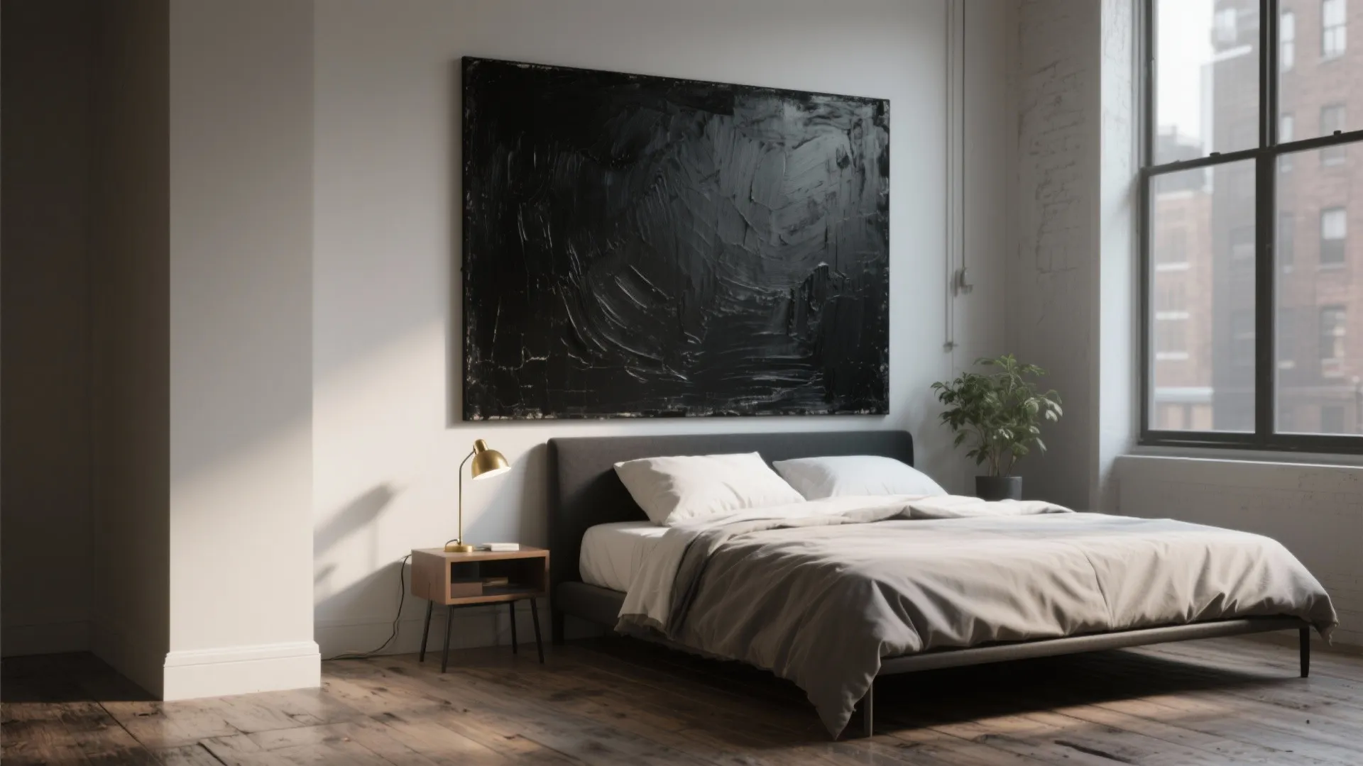 2. Oversized Black Canvas