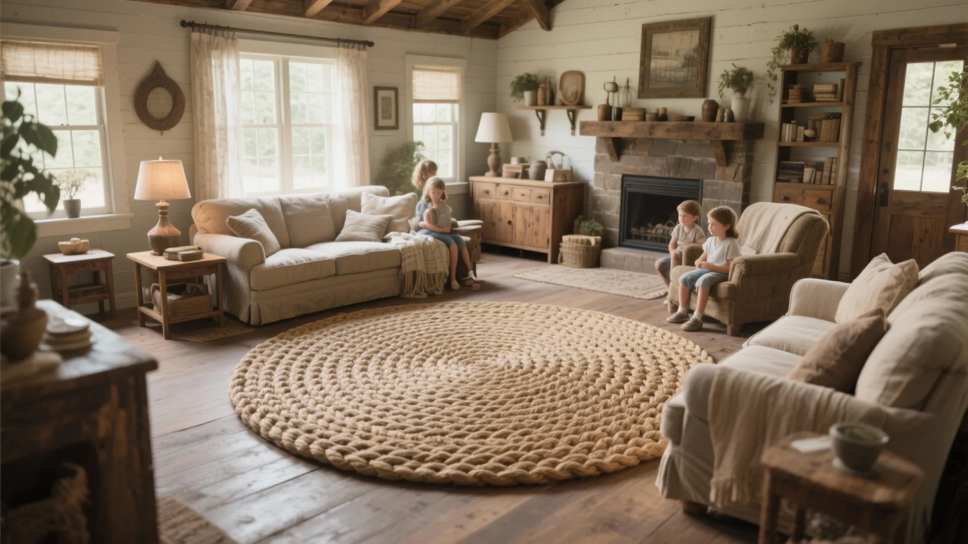 7. Oversized Braided Rug