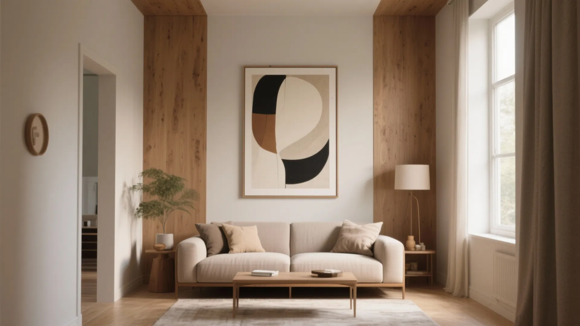 1. Oversized Single Canvas as the Anchor