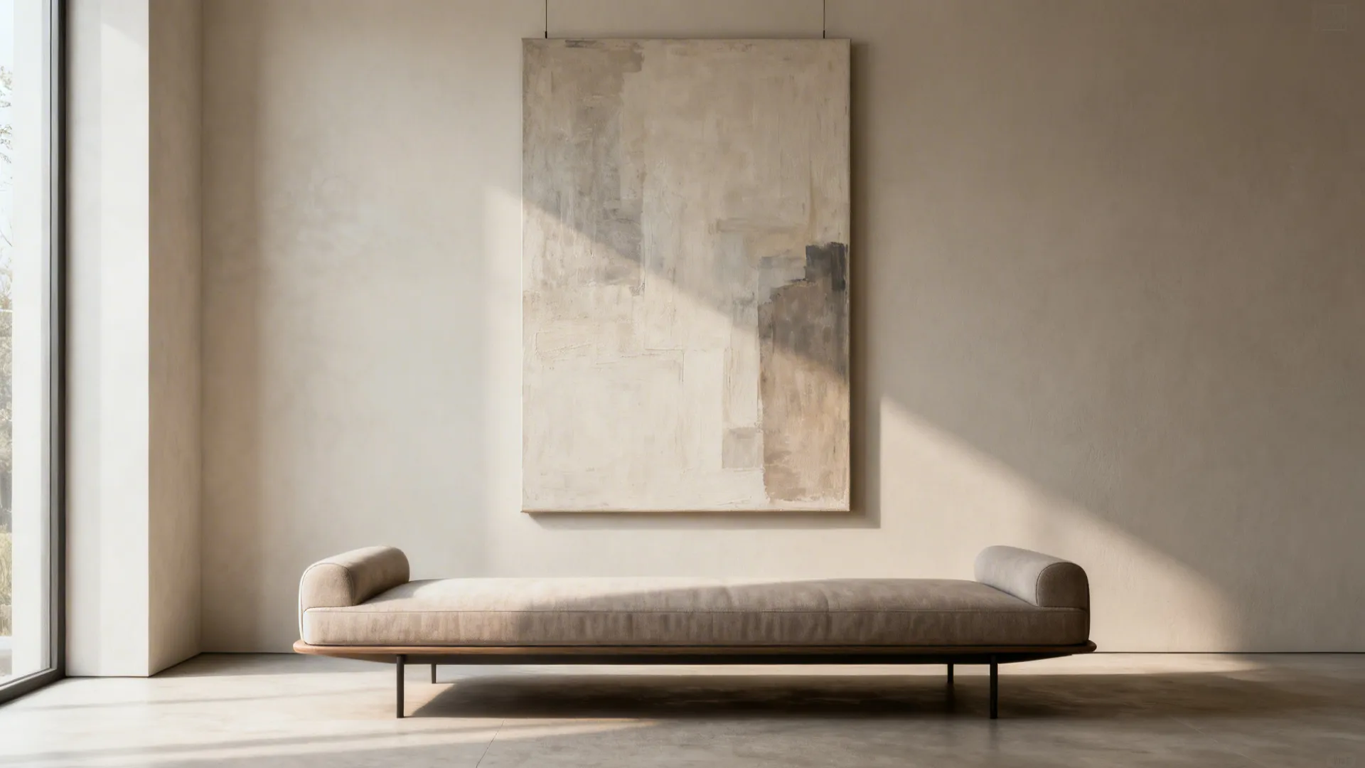 2. Oversized Canvas as a Single Focal Piece