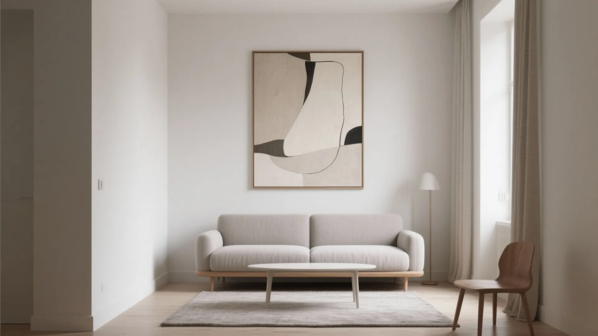 Oversized Canvas with Quiet Palette