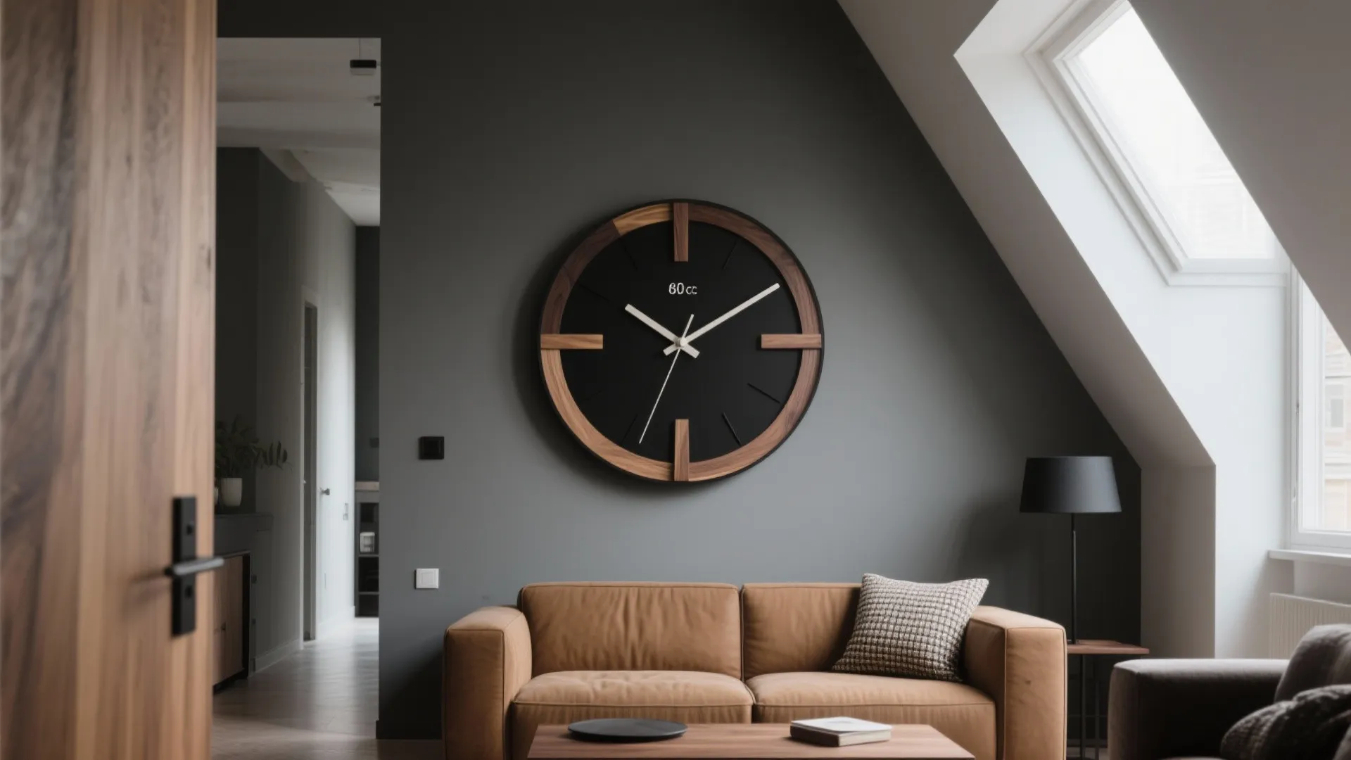 Oversized Statement Clock, Neutral Palette: Art That Tells Time