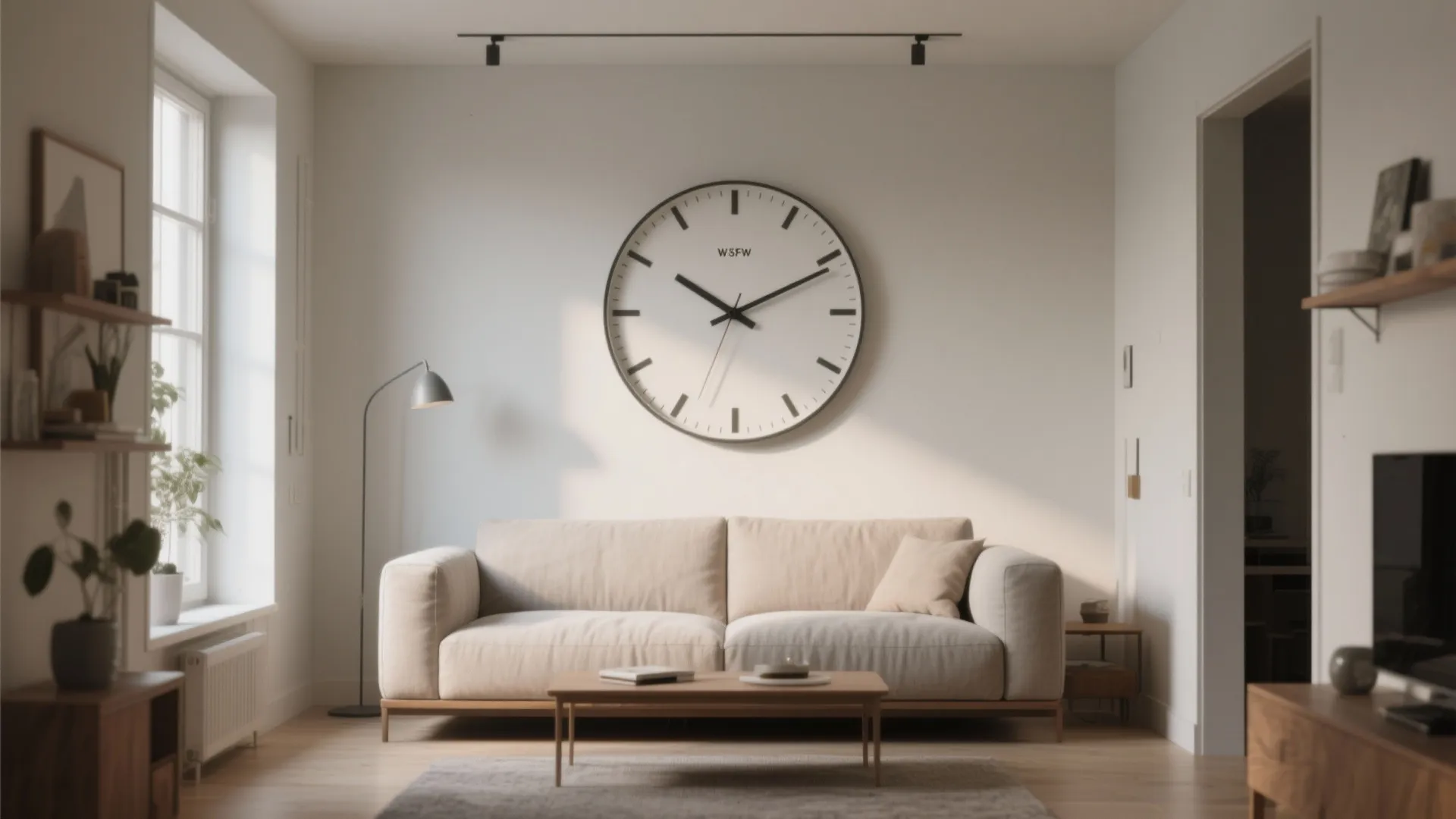 Oversized statement clock as a focal point