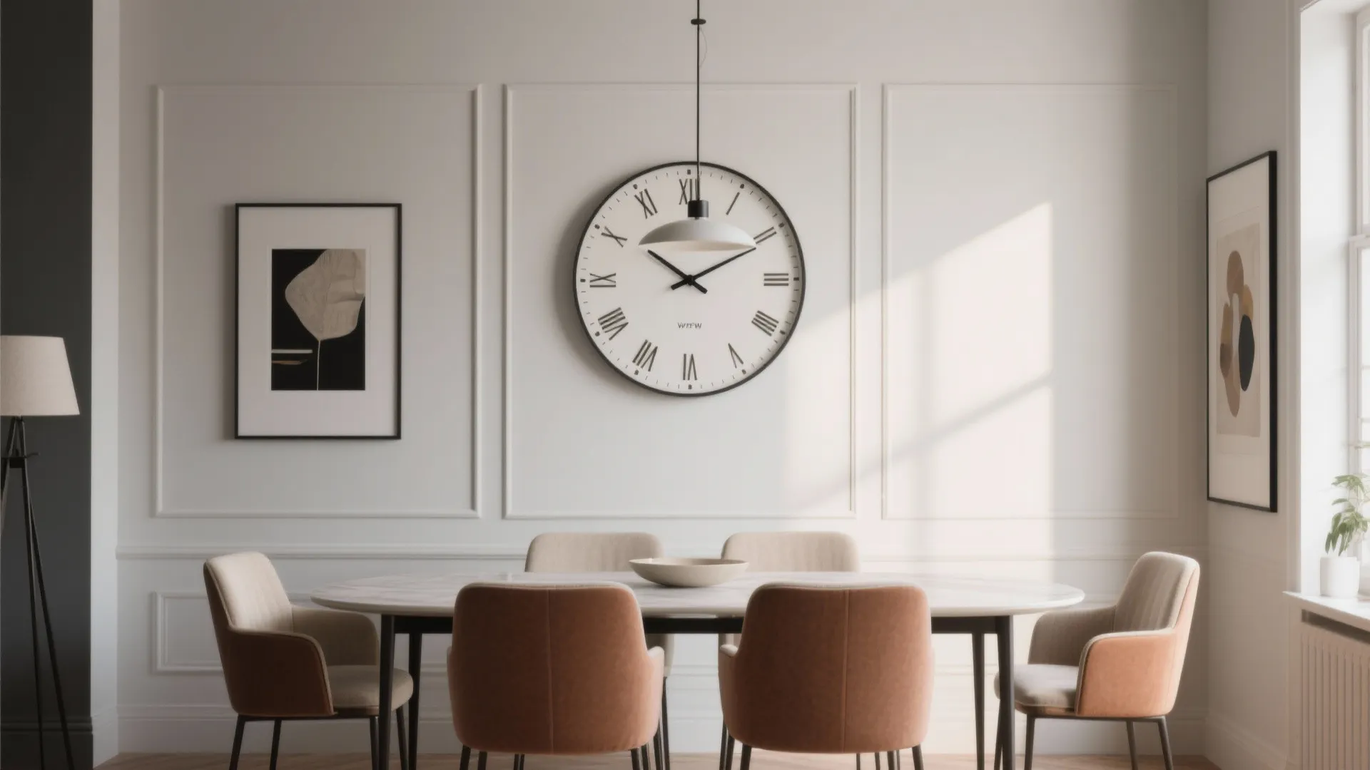 Oversized Round Clock + Proportion Grid