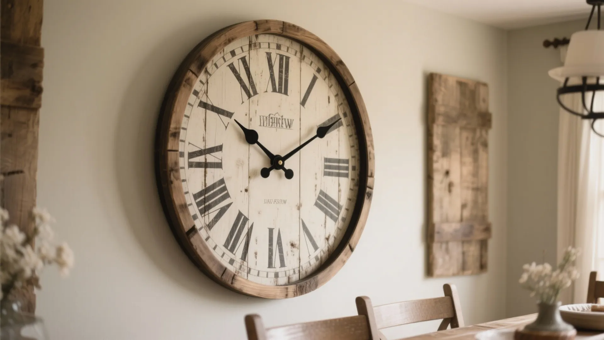 2. Oversized Farmhouse Clock