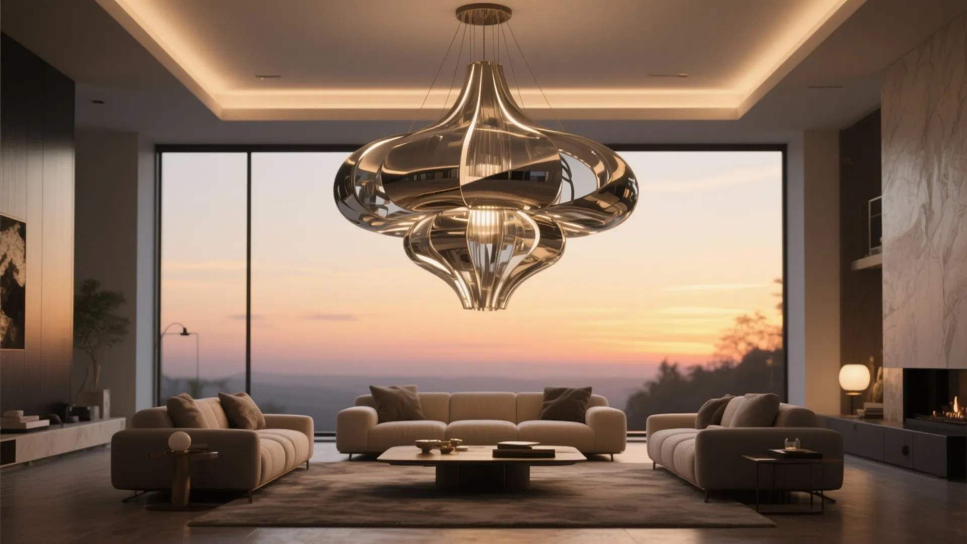 2. Oversized statement fixtures