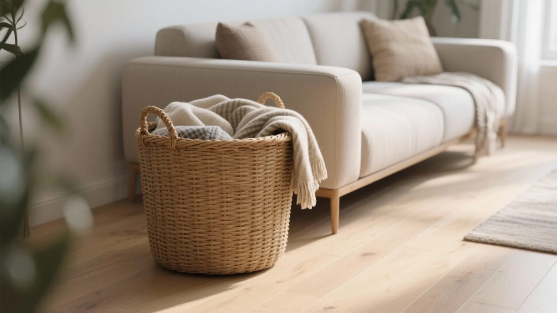 1. Oversized Floor Baskets