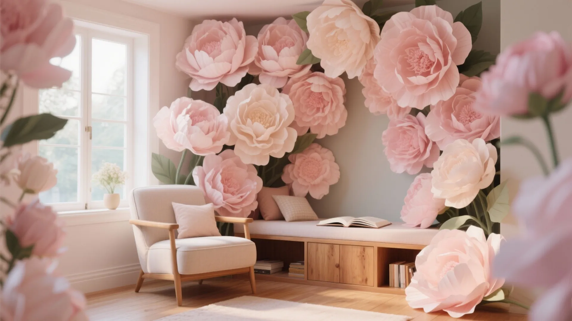 Oversized Floral Statement Wall
