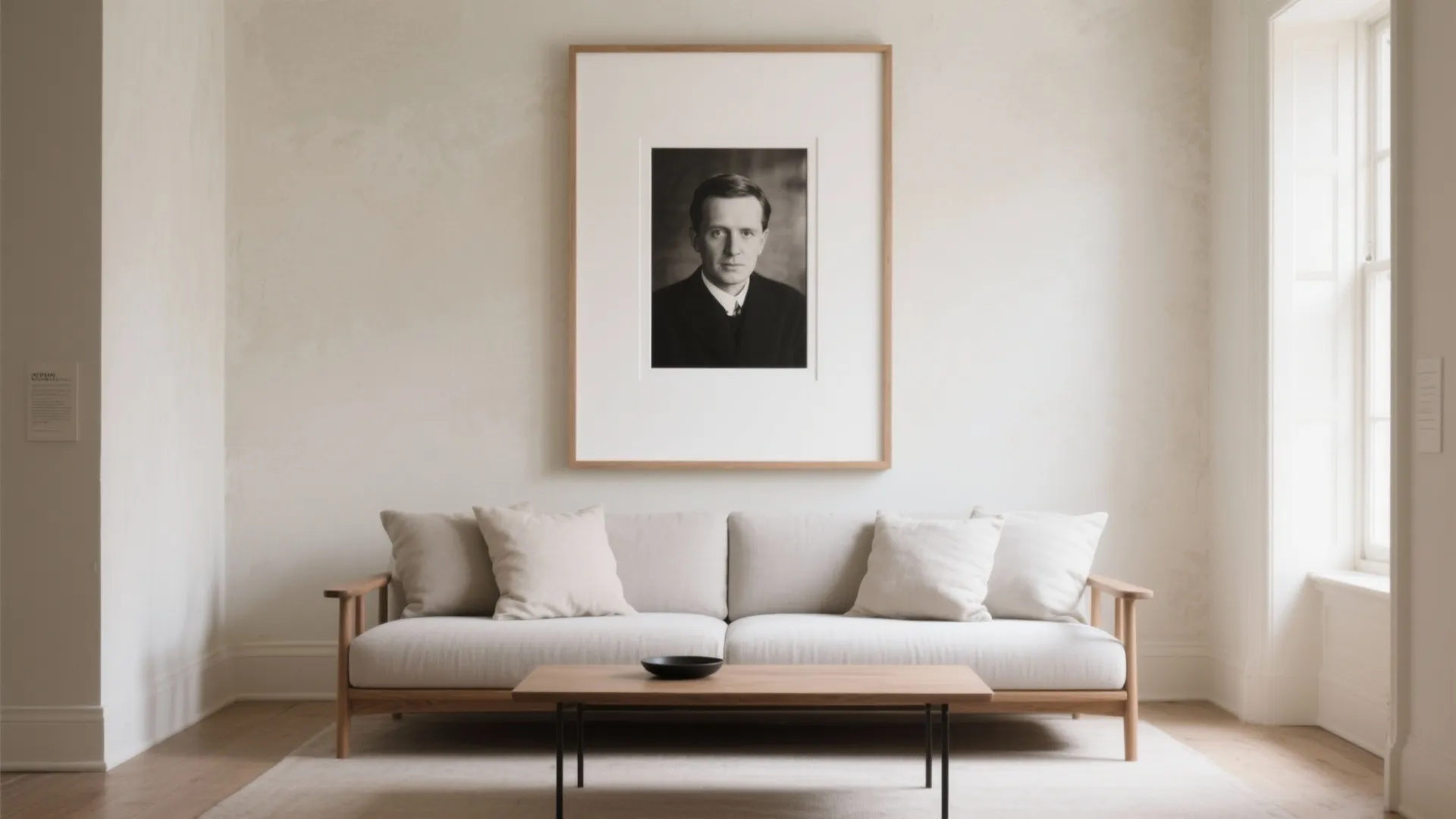 Oversized Frame as a Calm Focal Point