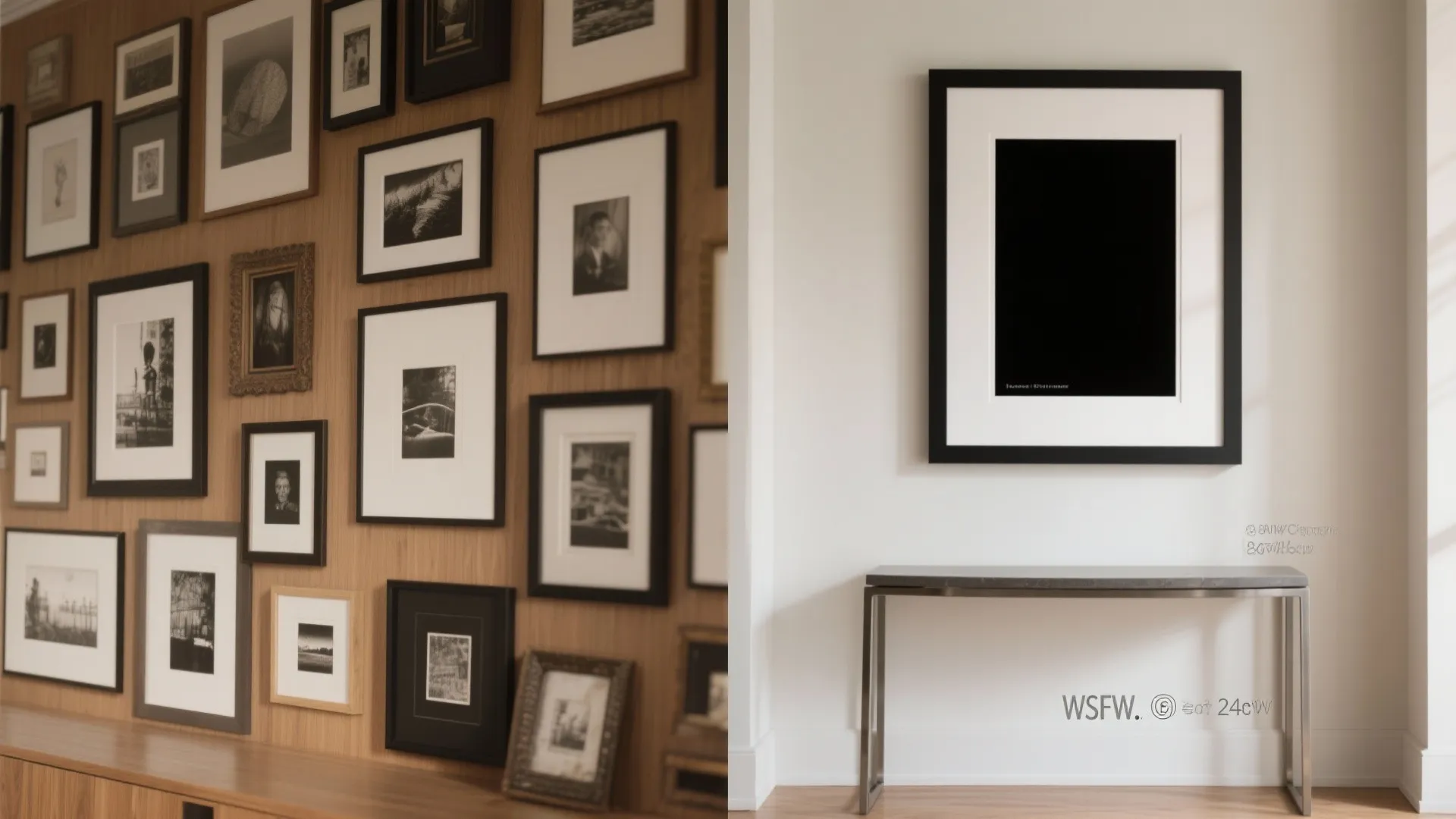 Oversized Statement Frame Over Small Furniture