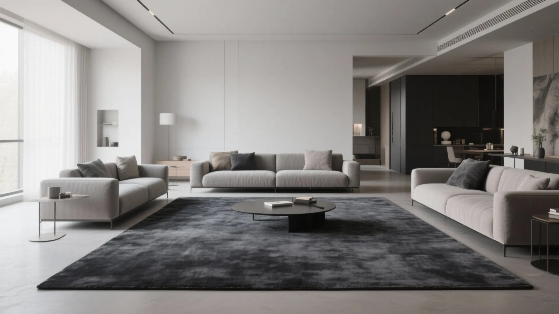 4. Go oversized for a cohesive, bigger-room feel