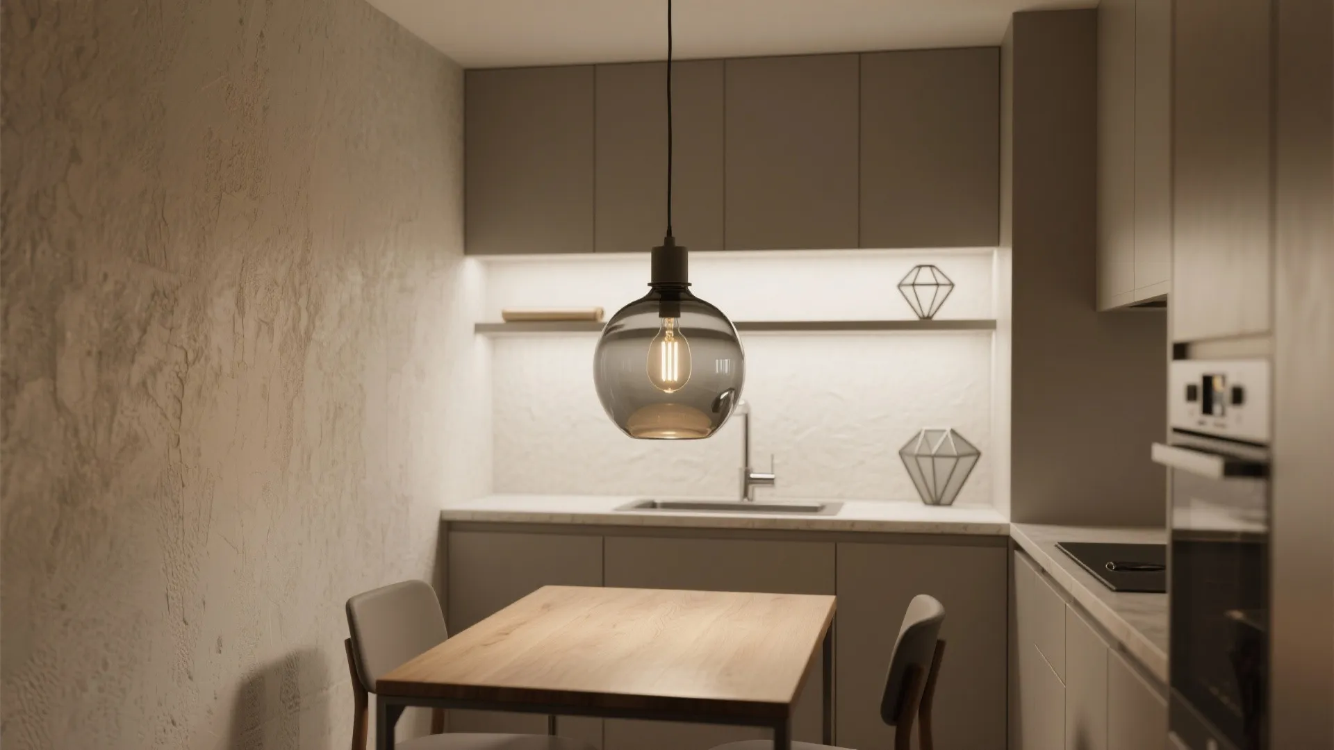 Statement shapes: oversized, tube, and diamond LEDs as focal points