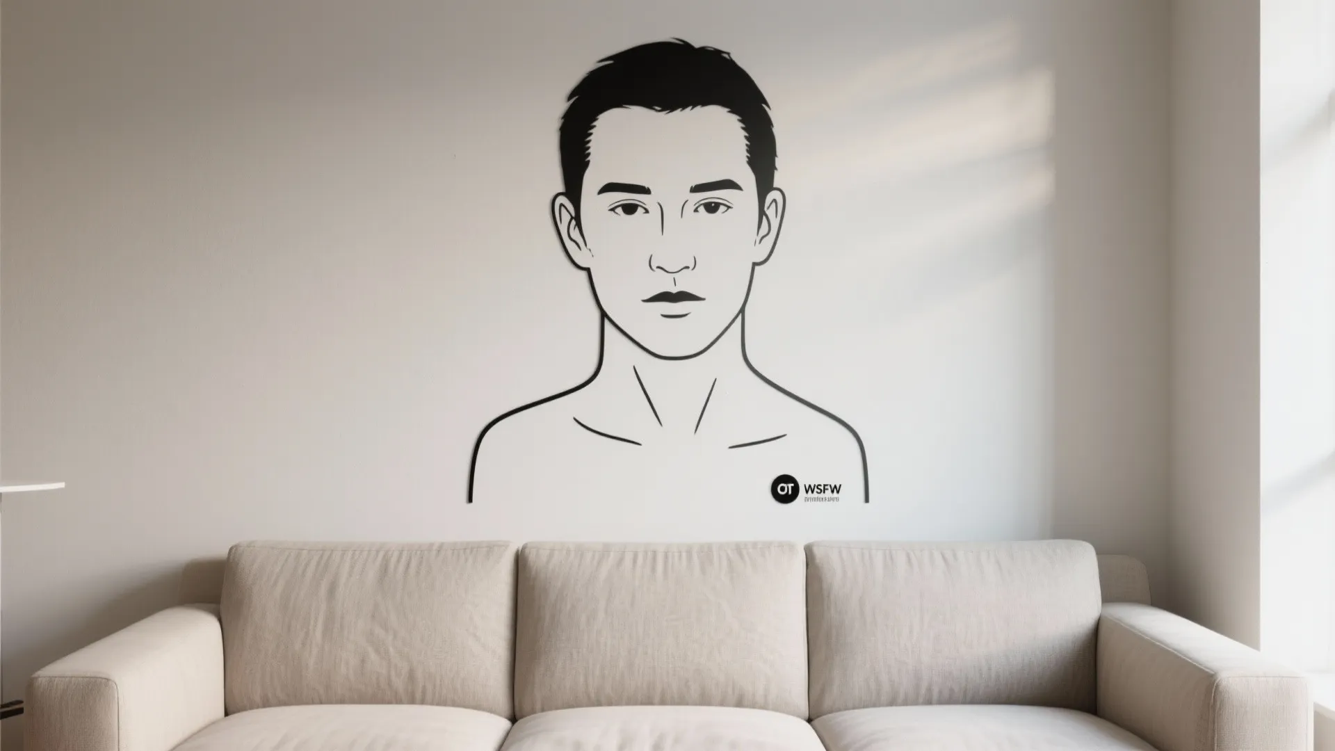 1. Oversized Minimal Line Art