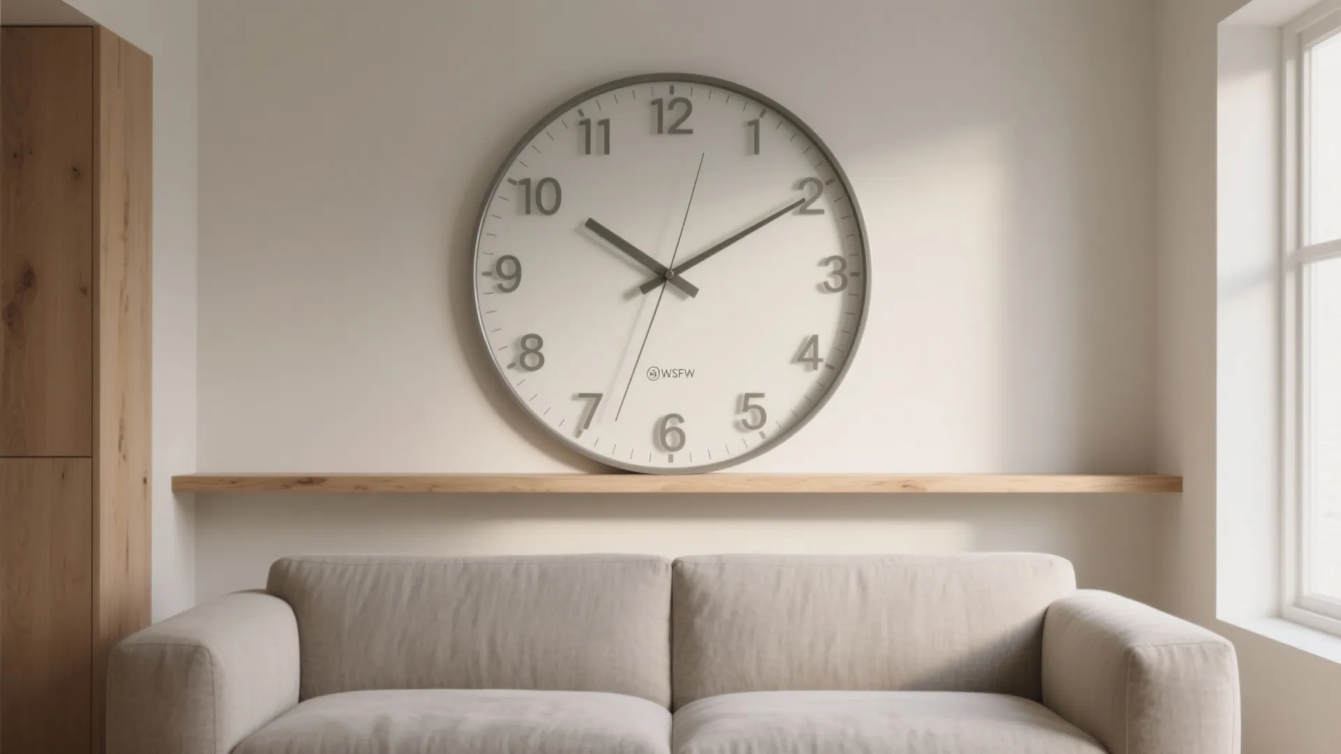 Minimalist Oversized Wall Clock