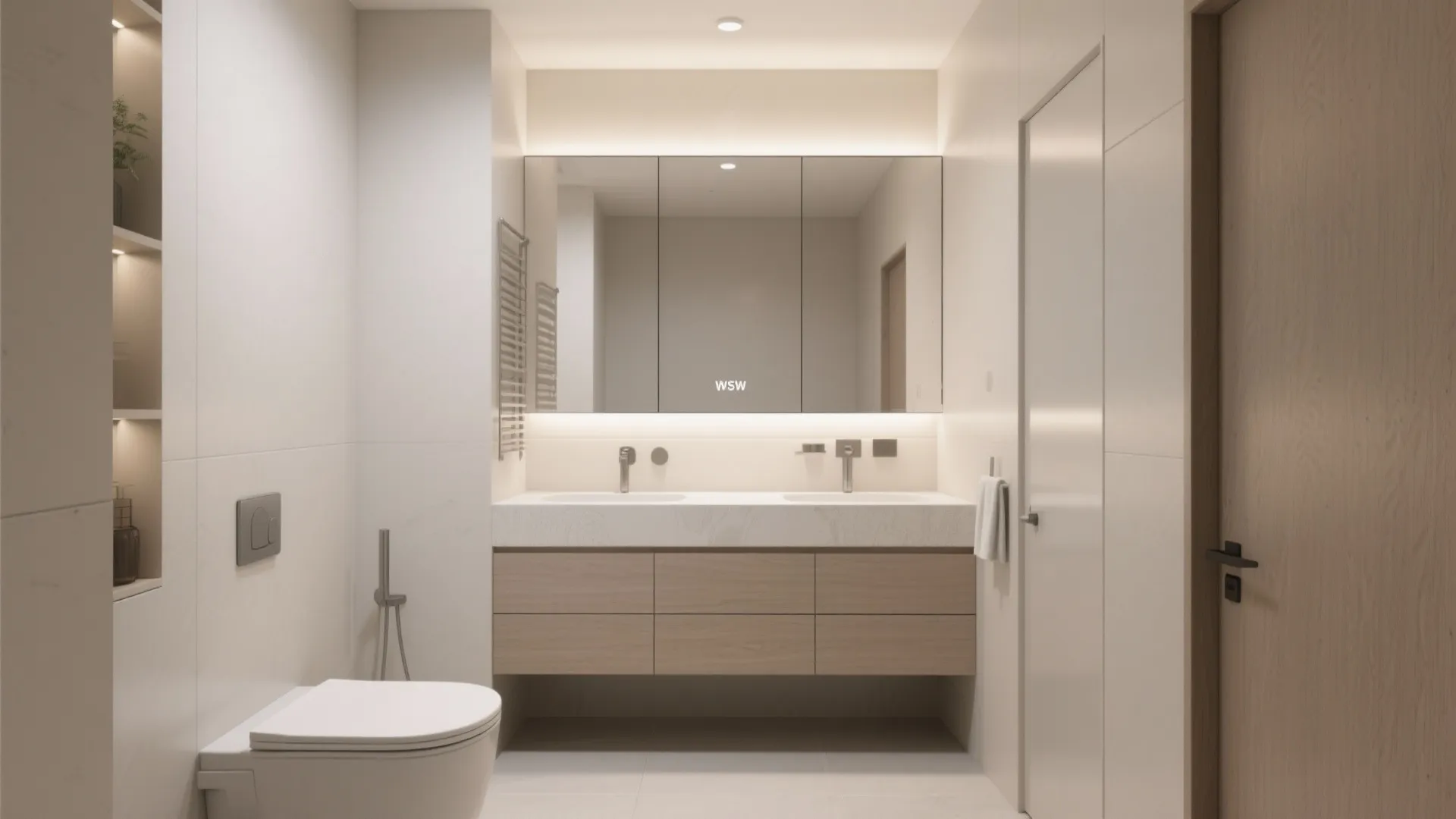 1. Oversized Minimalist Mirror