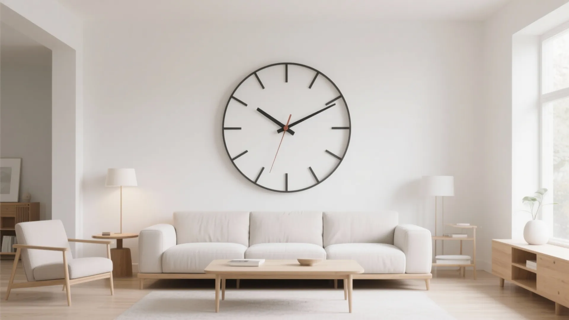 1. Oversized Minimalist Wall Clock