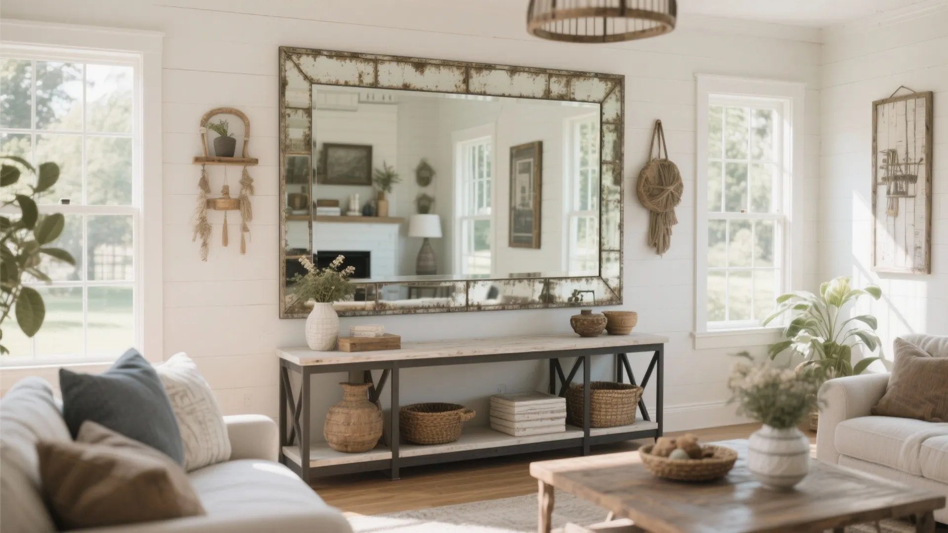 9. Frameless Oversized Mirror